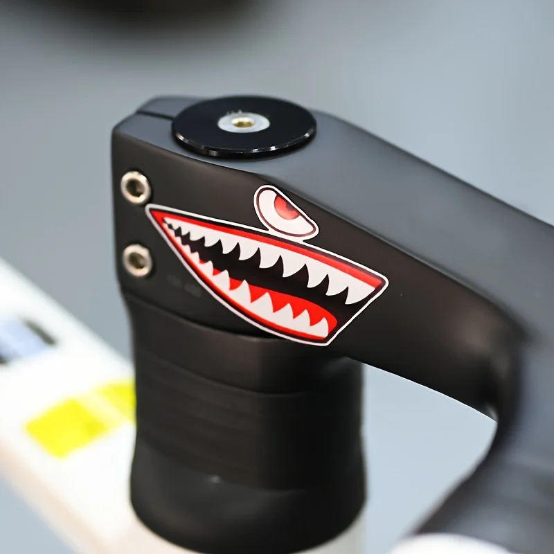 Mountain Bike Shark Sticker, MTB Road Bike Handle Scratch-Proof High-Quality Reflective Sticker, Mountain Bike Accessories,