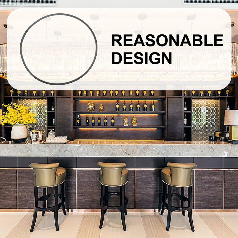 4Pcs Bar Stool Base Protector Rings 38.5cm Anti-Slip Rubber Floor Protectors for Home Bars Restaurants Flexible Non-Slip Design