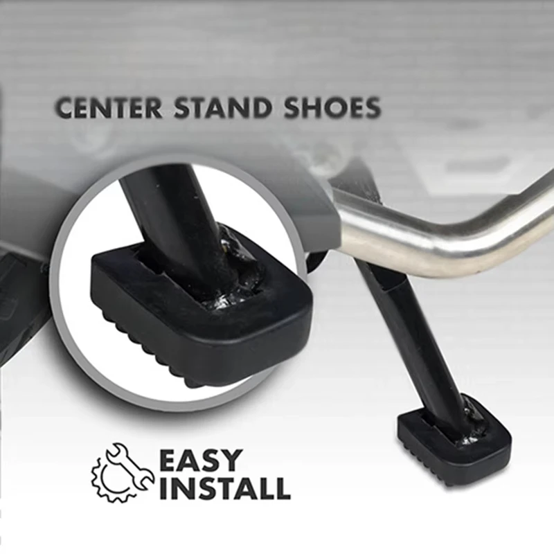 Motorcycle Stand Pad Kickstand Rubber Support Plate Outdoor Parking Motorbike Foot Side Stand Base Kickstand Holder Pad