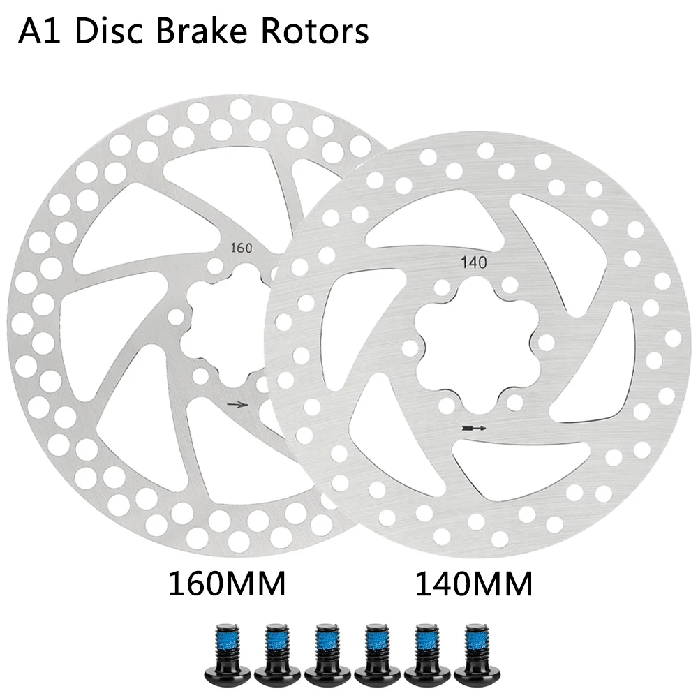 A1 Bicycle Disc Brake Rotors 140MM 160MM with 6 Bolts For Mountain Road Bike Brake Disk Rotors Cycling Accessories