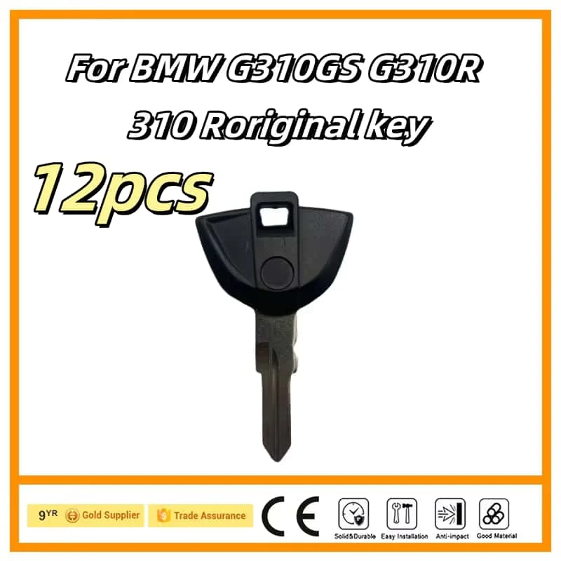 12pc For BMW C600 Sport C650GT G310GS G310R 310R Blank Key Motorcycle Replace Uncut Keys can be placed anti-theft chip original