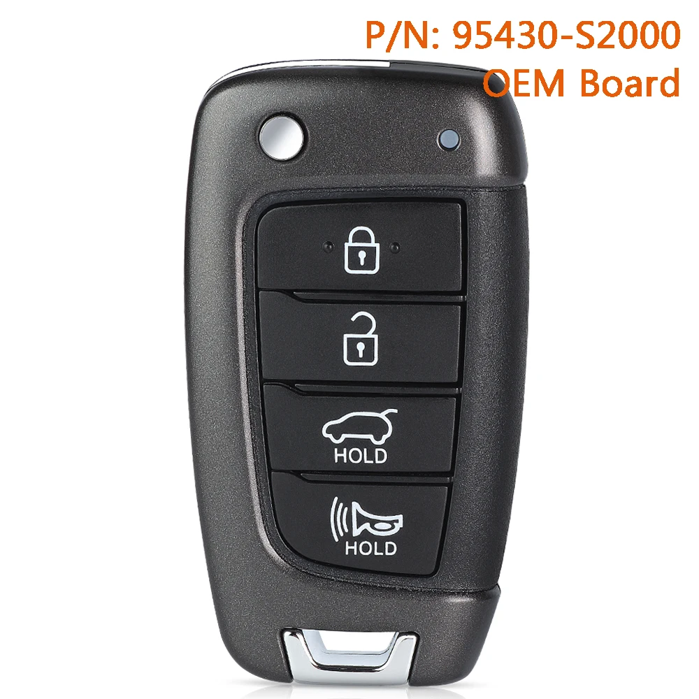 DIYKEY OEM Board 95430-S2000 for Hyundai Santa Fe 2019 2020 2021 Smart Remote Key Fob TQ8-RKE-4F39 4 Button 434MHz No Chip