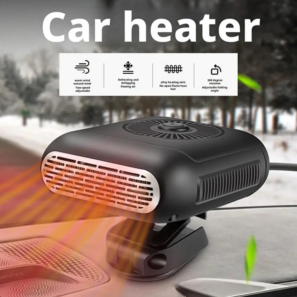 

Car Heater Demister Defogger 12V Car Air Heater Fan Winter Windshield Defogger Defroster Adjustment 360°Rotation Fan