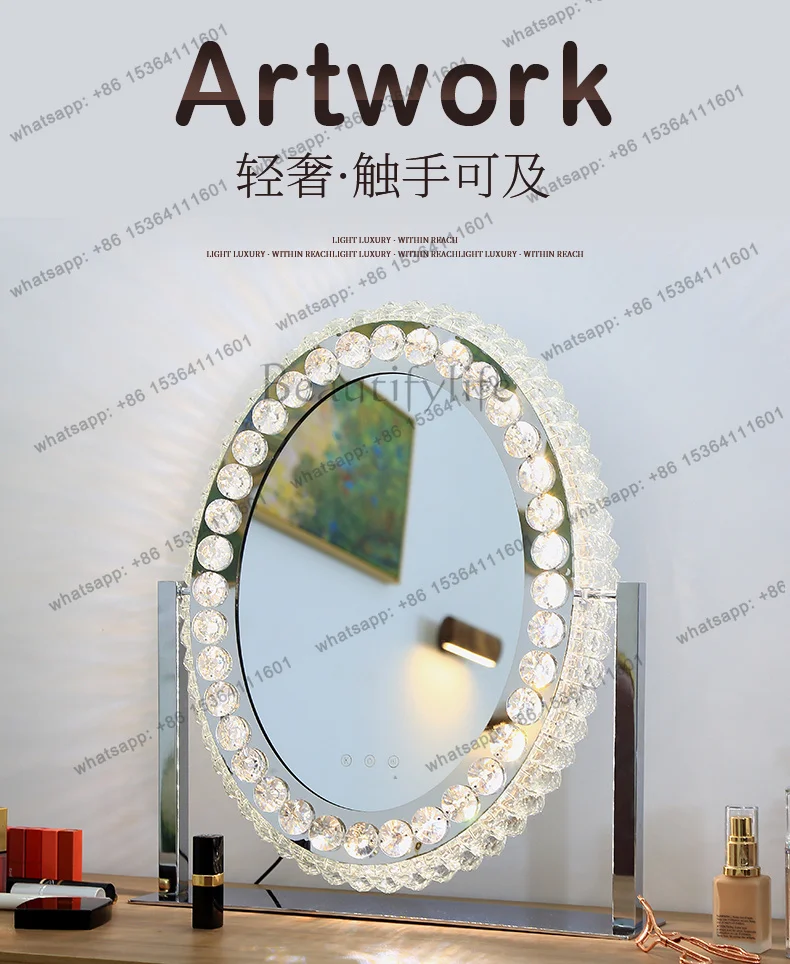 YJ   Luxury Design Mirror Living Room Bedroom Modern Aesthetic Fashion Interior Decoration Mirror Desk Spiegel Wand Home Decora