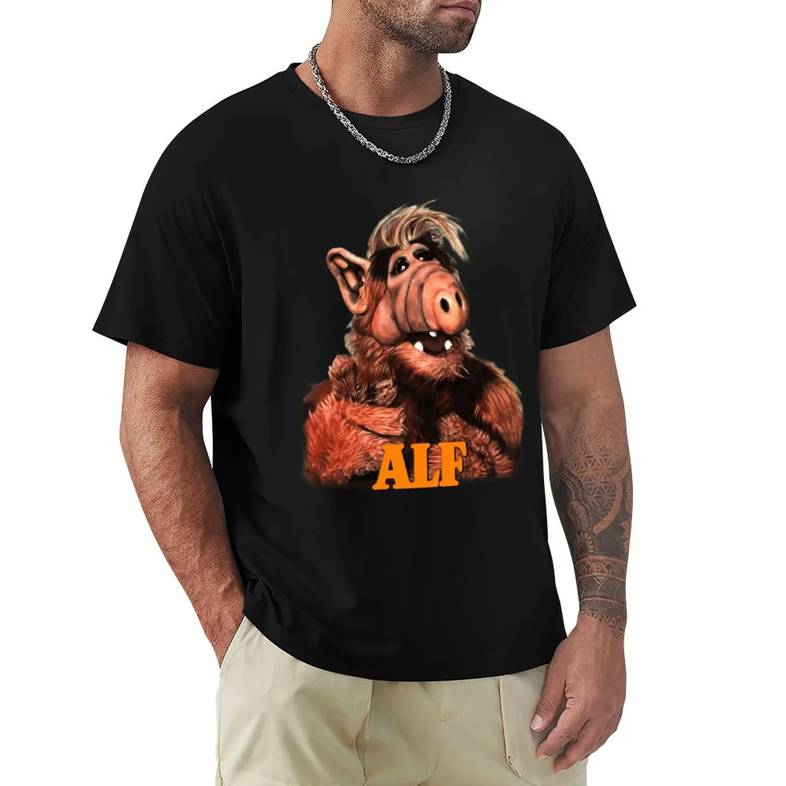 Alf - Gordon Shumway - TV Sitcoms T-Shirt Soft Basic Cotton Short Sleeve Tee