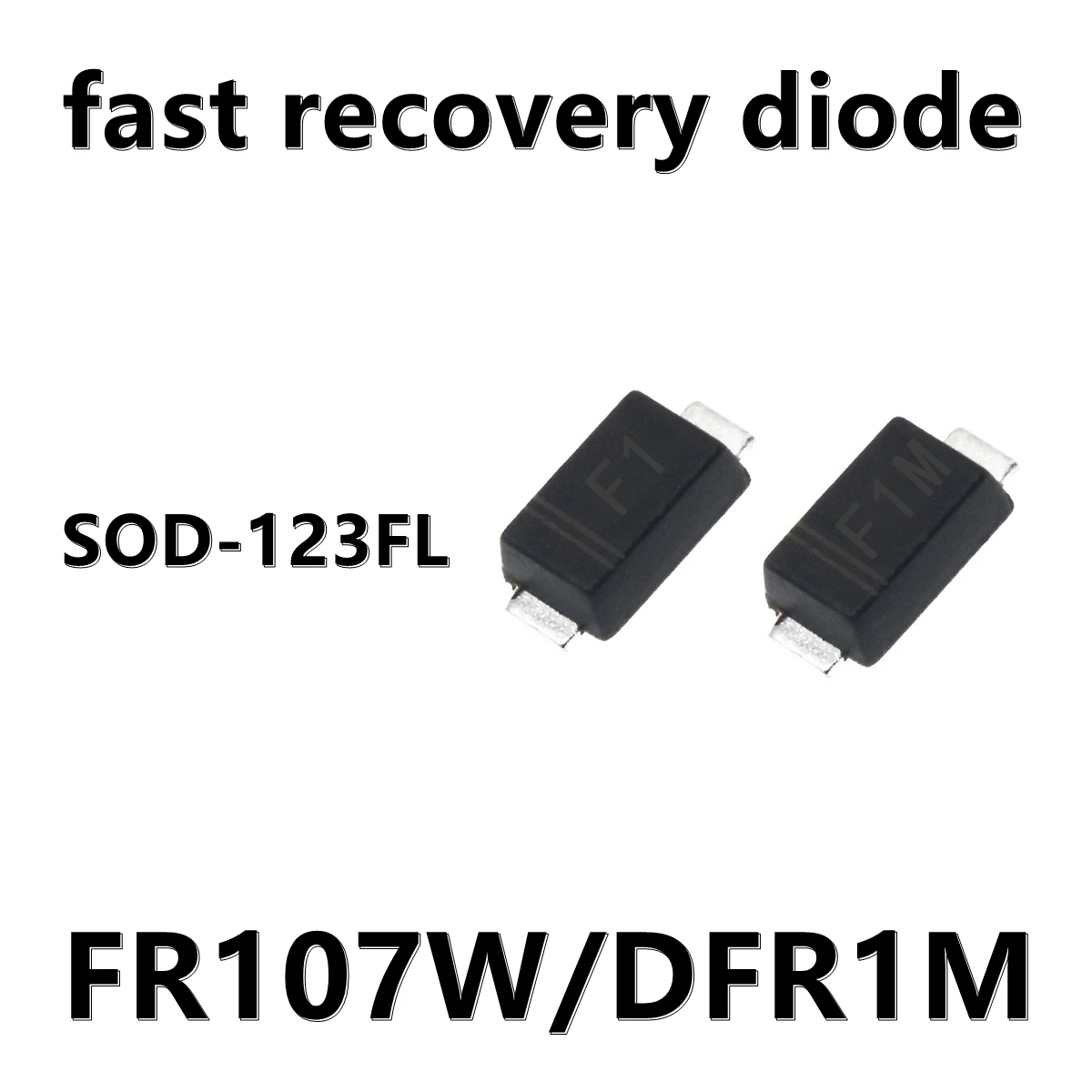 Diodo de recuperación rápida, 50 piezas, FR107W, 104W, F7, DFR1M, F1M, 1A, SOD-123FL
