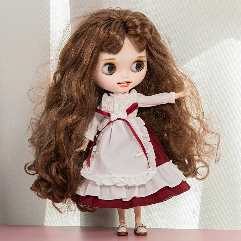 Ob24 22 Lalka Dziewczyna Księżniczka Sukienka Lalka Pokojówka Ubrania Nakrycie głowy Garnitur Dla Ymy22 Ymy24 Blythe Doll 1/6 Bjd Azone Monster High Doll