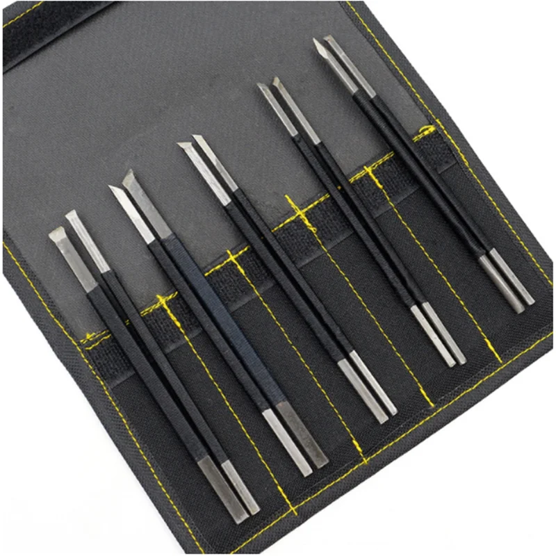 10Pcs High-carbon Steel Stone Carving Knife Engraving Knife Sculpture Stone Chisel Wood Carving Tools Set