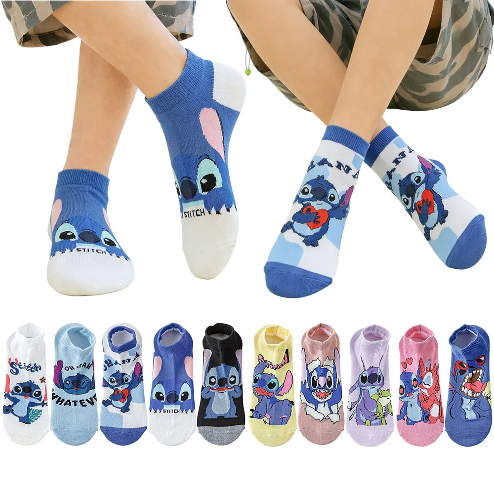 

Disney the Lilo Stitch Anime Cartoon Socks Men Women Hip Hop Street Fashion Novelty Funny Casual Crew Socks