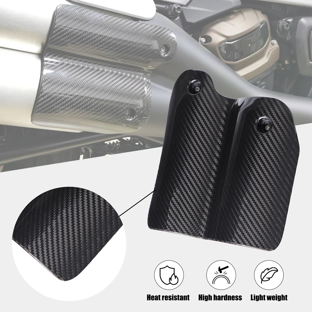 Real Carbon Fiber High-Temperature Resistance Exhaust Pipe Heat Shield Scald-Proof Cover For Sportster S