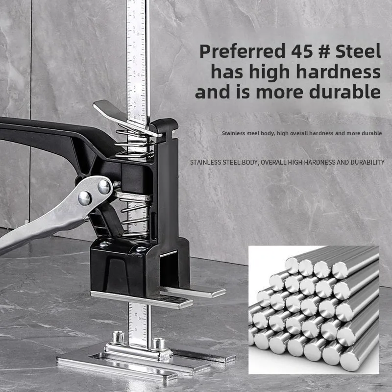 Tegelhefregelaar voor tegelinstallatie, tegelhoogteverstelling, verdikt roestvrij staal met één kolom