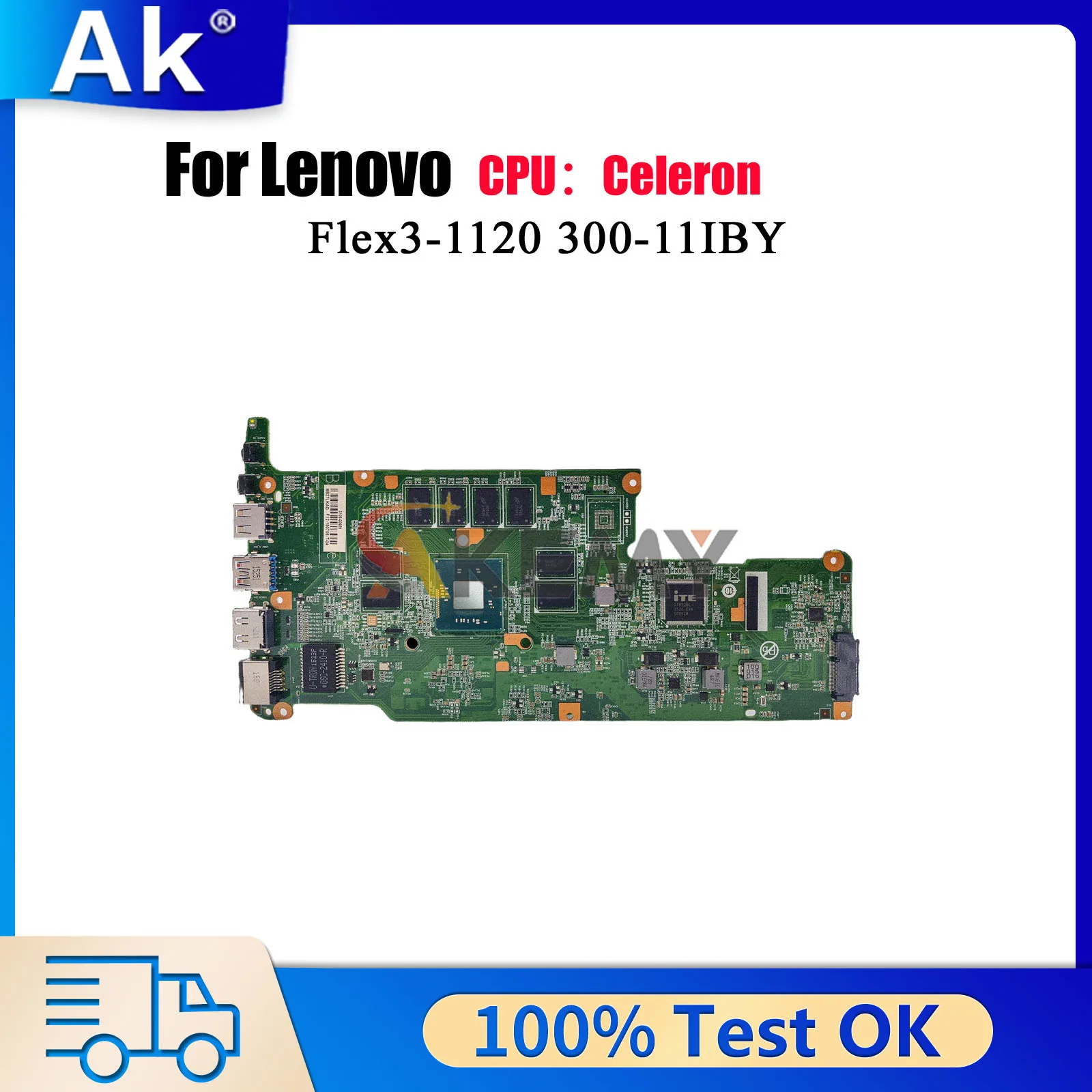 

With N2840 CPU 4GB RAM Flex3-1120 Laptop Motherboard For Lenovo Flex3-1120 Yoga 300-11IBY 100% Fully Tested