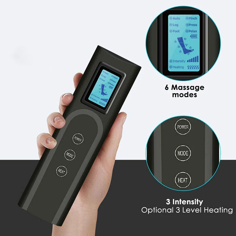 Fast Recovery lymphatic Drainage Massage Machine Air Pressure Leg Massager Compression Boots Foot Calf Pressotherapy Heating