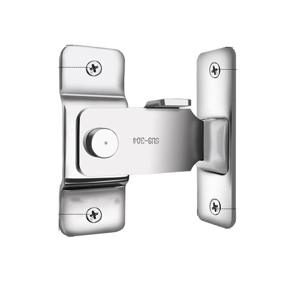 Stainless Steel Door Latch 90 Degree Rotation Suitable for Various Areas Quick and Easy Installation 2 Pack  Stainless