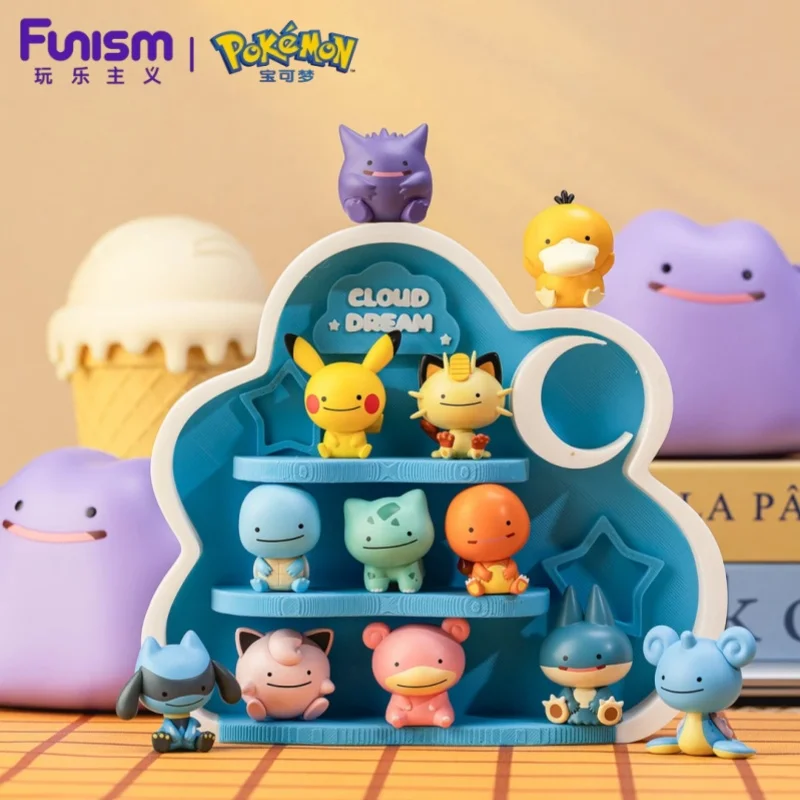 Funism Genuine Pokemon Little Adventure Series Ditto Blind Box Figure Anime Collectible Desktop Ornament Mystery Box Gift