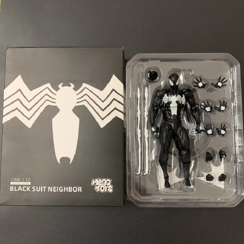 

In Stock！！！ Messtoys Black Neighbor Symbiotic Spider Man Suit Joint Mobile Handheld Model Children'S Toy Boyfriend Gift