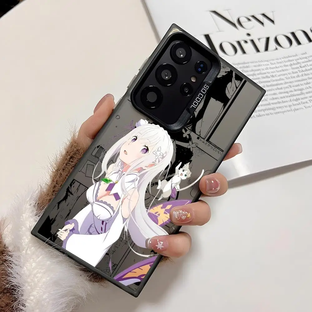 إعادة Z-Zero أنيمي لطيف قضية الهاتف لسامسونج غالاكسي S25 حافة S24 S23 S22 S21 S20 الترا فوندا سيليكون الملونة الفضة جراب هاتف