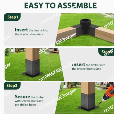 

Bestseller Outdoor Pergola Bracket 4 × 4 6 × 6 Corner Bracket, Pergola Bracket, Steel and Wood Combination