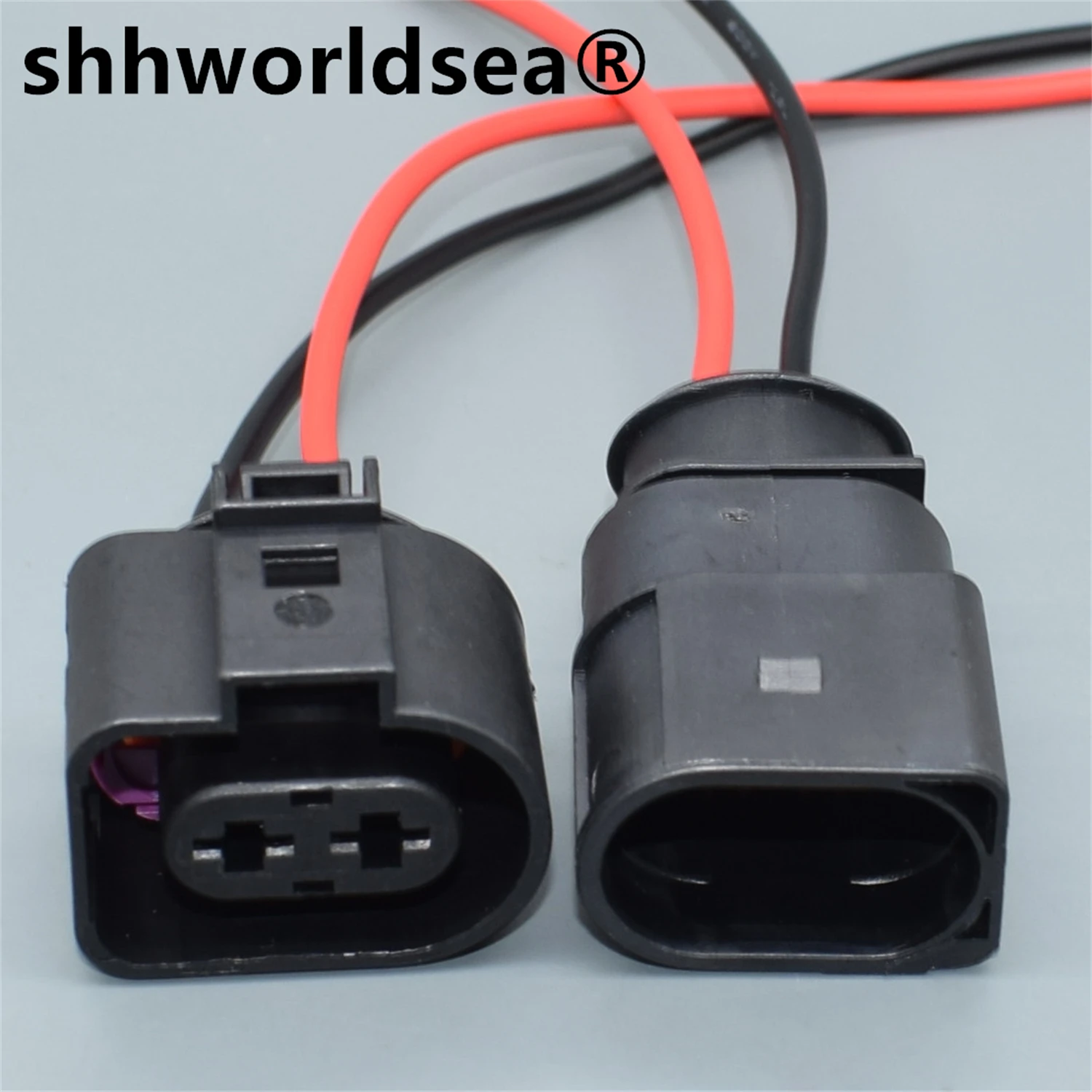 

shhworldsea 2P Automobile Male Female Docking Socket 1J0973752 1J0973852 Car Fan Wiring Terminal Connector