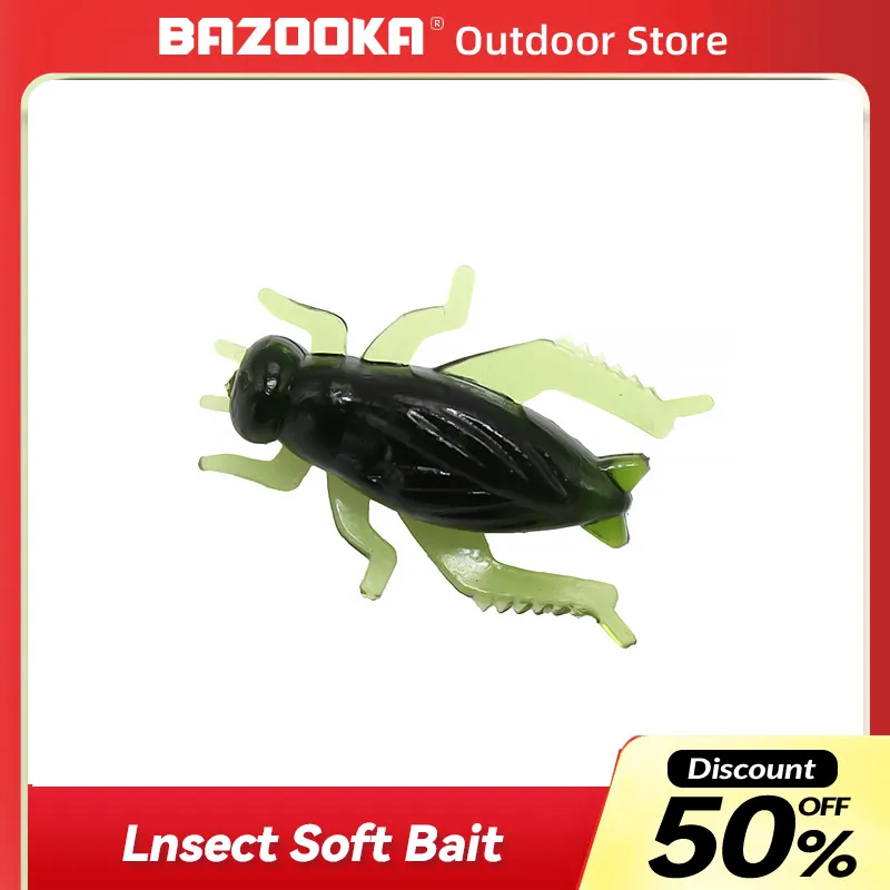

Bazooka 25mm/0.6g 20Pcs Field Cricket Fishing Lure Insect Soft Bait Pesca Artificial Wobblers Camping Shore Winter Bait
