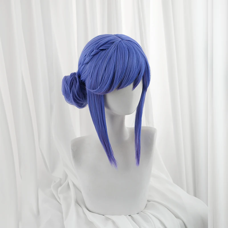 ROLECOS Game LOL Crystal Rose Sona Cosplay Wig 30cm Blue Color Women Wigs Heat Resistant Synthetic Hair