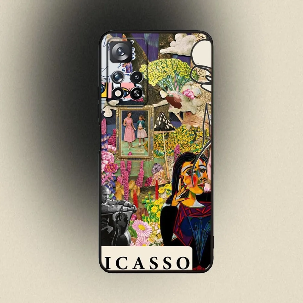 Picasso Abstract Art Painting Phone Case For Samsung Galaxy A20,A21s,A22,A31,A32,A52,A53,A72,73,A80,A91 Soft Black Cover