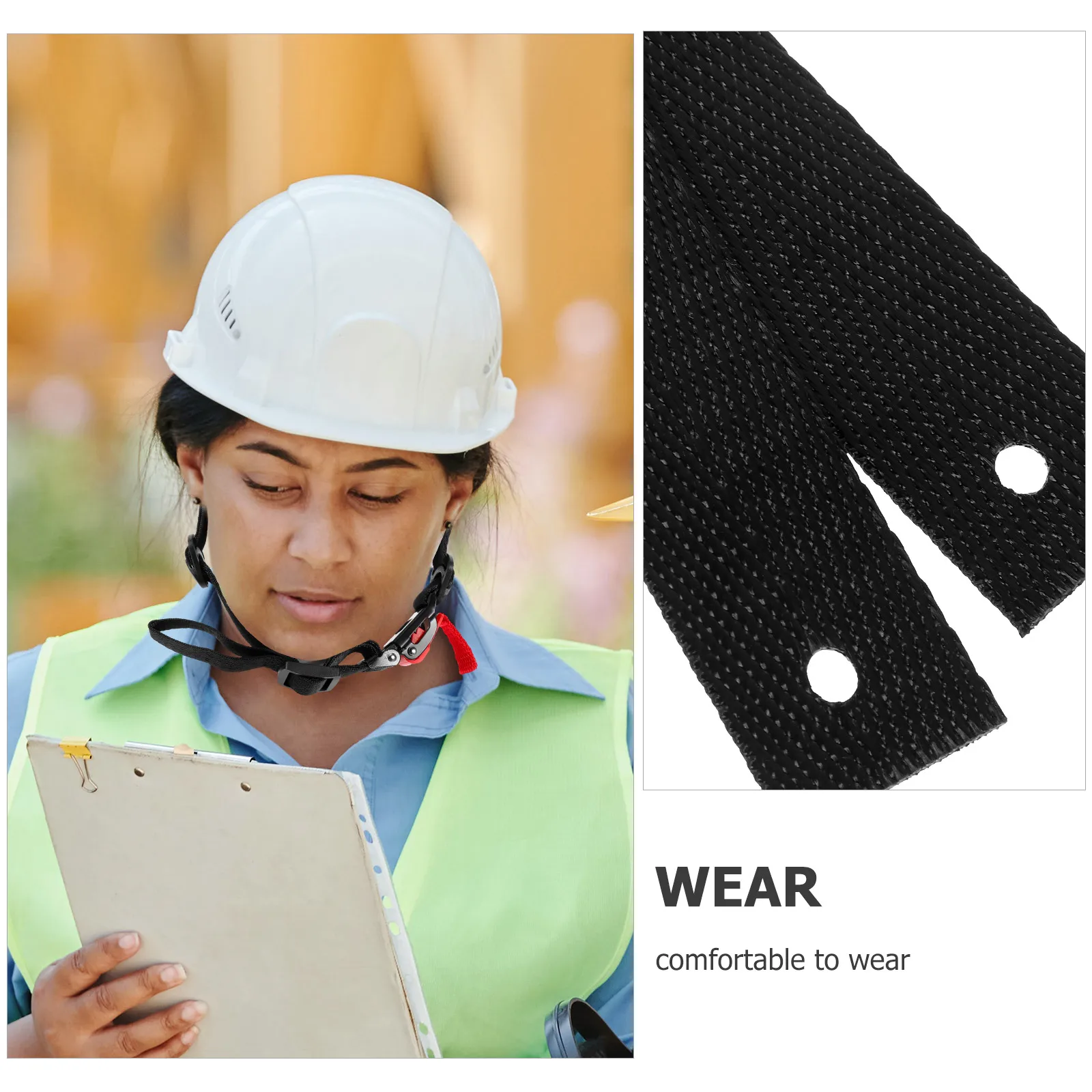 

2 Pcs Durable Adjustable Chin Strap For Hard Hat Y Shaped Safety Protection