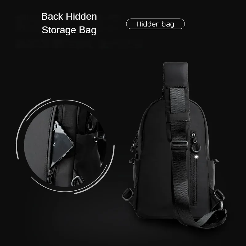 Male Shoulder Chest Bag for Men Casual Crossbody Bag Men Anti Theft School Summer Outdoor Short Trip Messengers Sling Bag