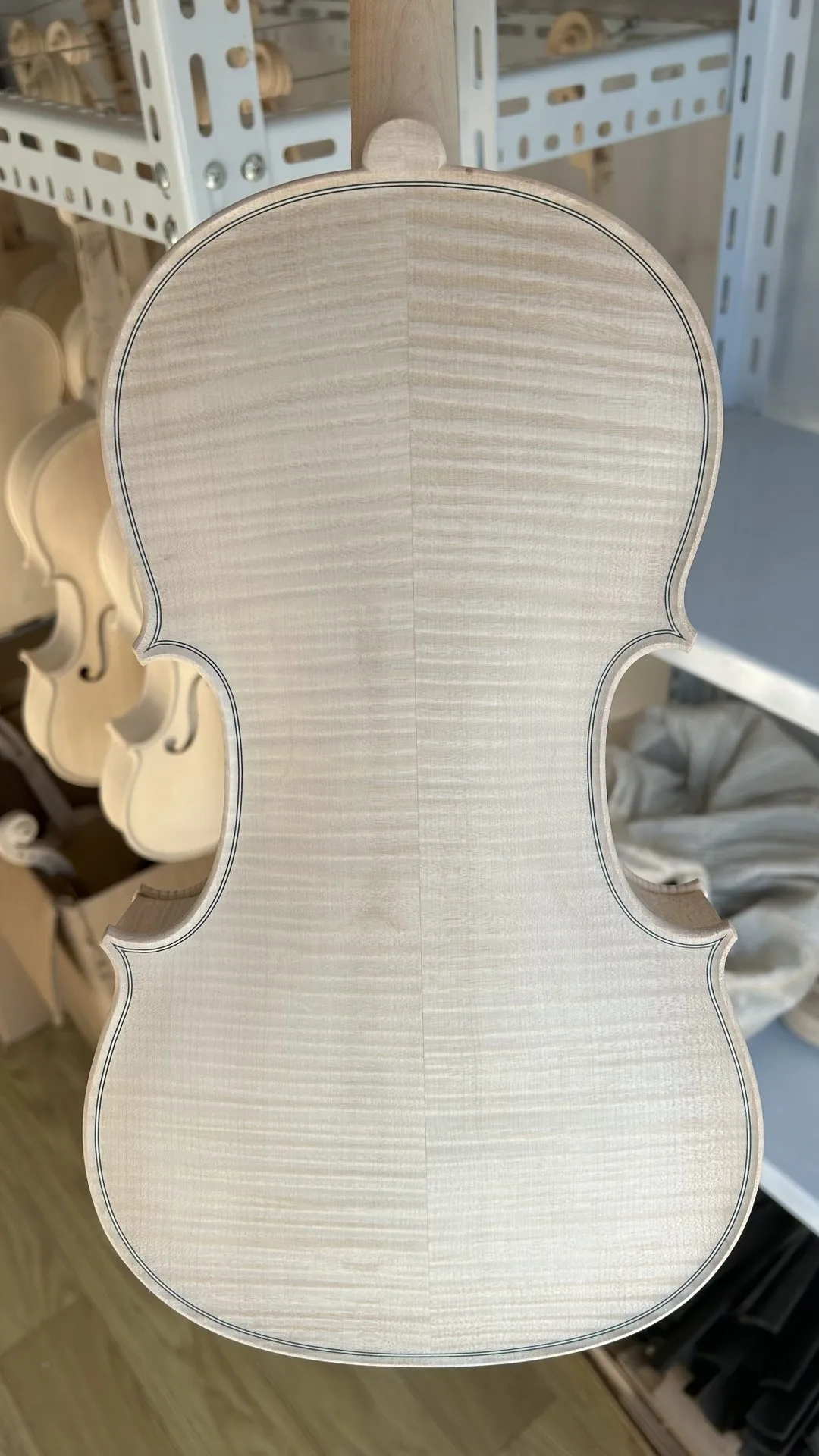 Fully hand planed Rich flames Maple white embryo violin unfinished maple wood violin 4/4 3/4 solid wood white violino