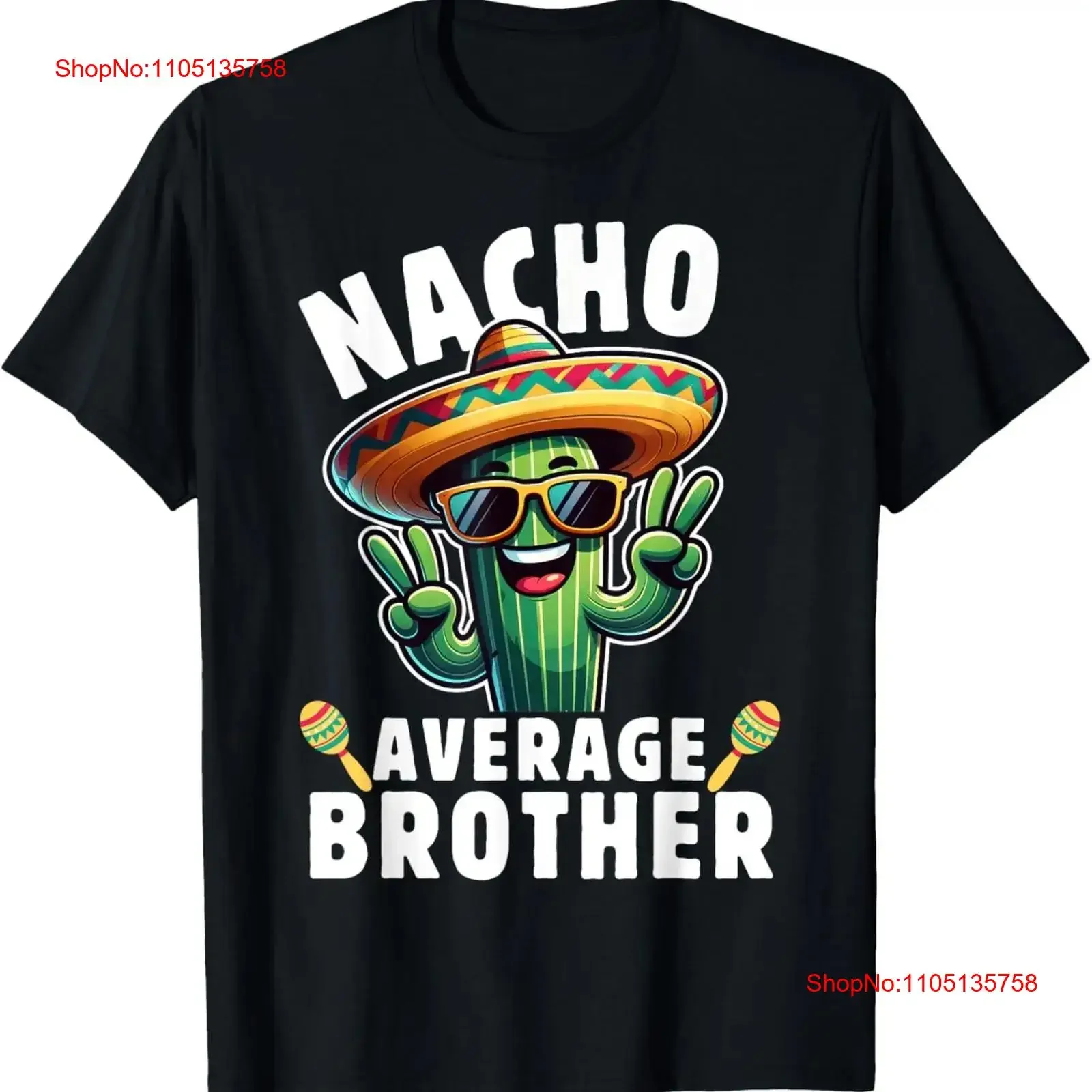 Cinco de mayo Mexican Family Kids Boys Nacho average Brother T Shirt  vintage Washed Breathable Soft graphic Casual Slightly