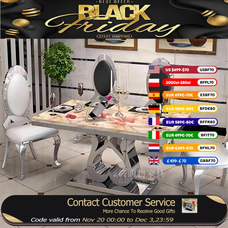 

Luxury Living Room Table Party Modern Salon Unique Salon Kitchen Set Dining Table Marble Nordic Tavoli Da Pranzo Home Furniture