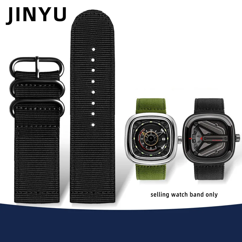 26mm 28mm Large size nylon strap male  For Seven on Friday M2/Q201/02/03 Diesel watch band army green Wrist watch accessories