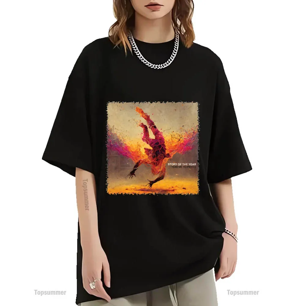 Tear Me to Pieces Album T Shirt Story of the Year Tour T-Shirt Women Emo Streetwear Short Sleeve Tshirts Men Graphic Print Tee