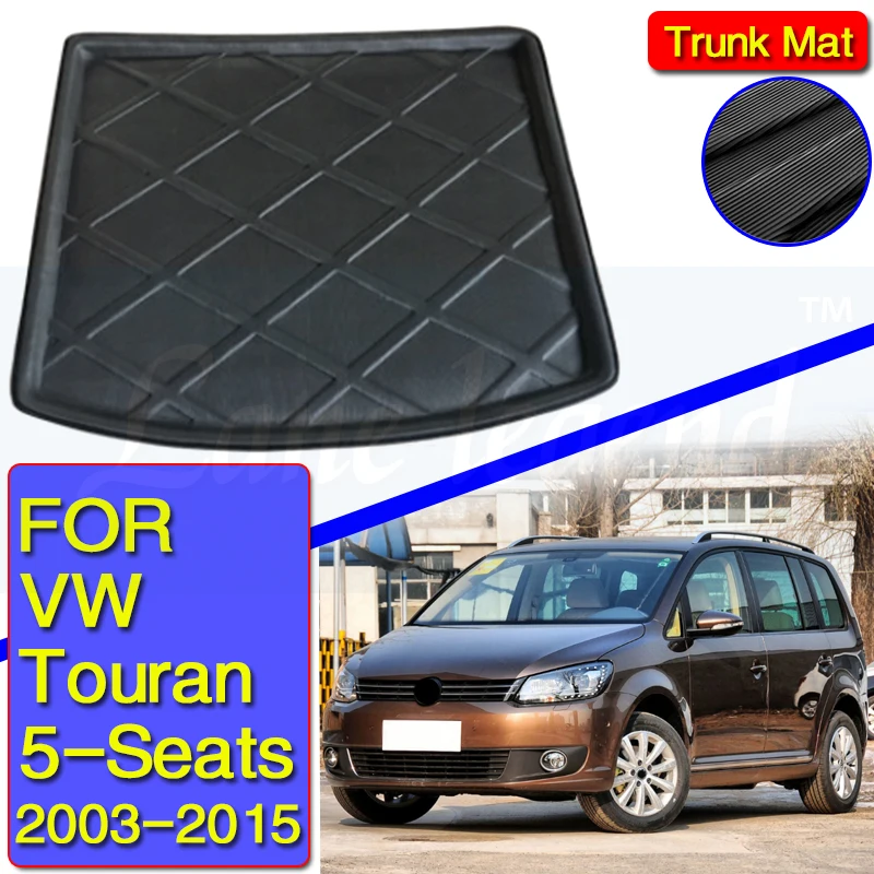 For VW Touran MK1 MK2 2003 - 2015 Cargo Boot Liner Tray Rear Trunk Floor Mat Carpet 2004 2005 2006 2007 2008 2009 2010 2011 2012