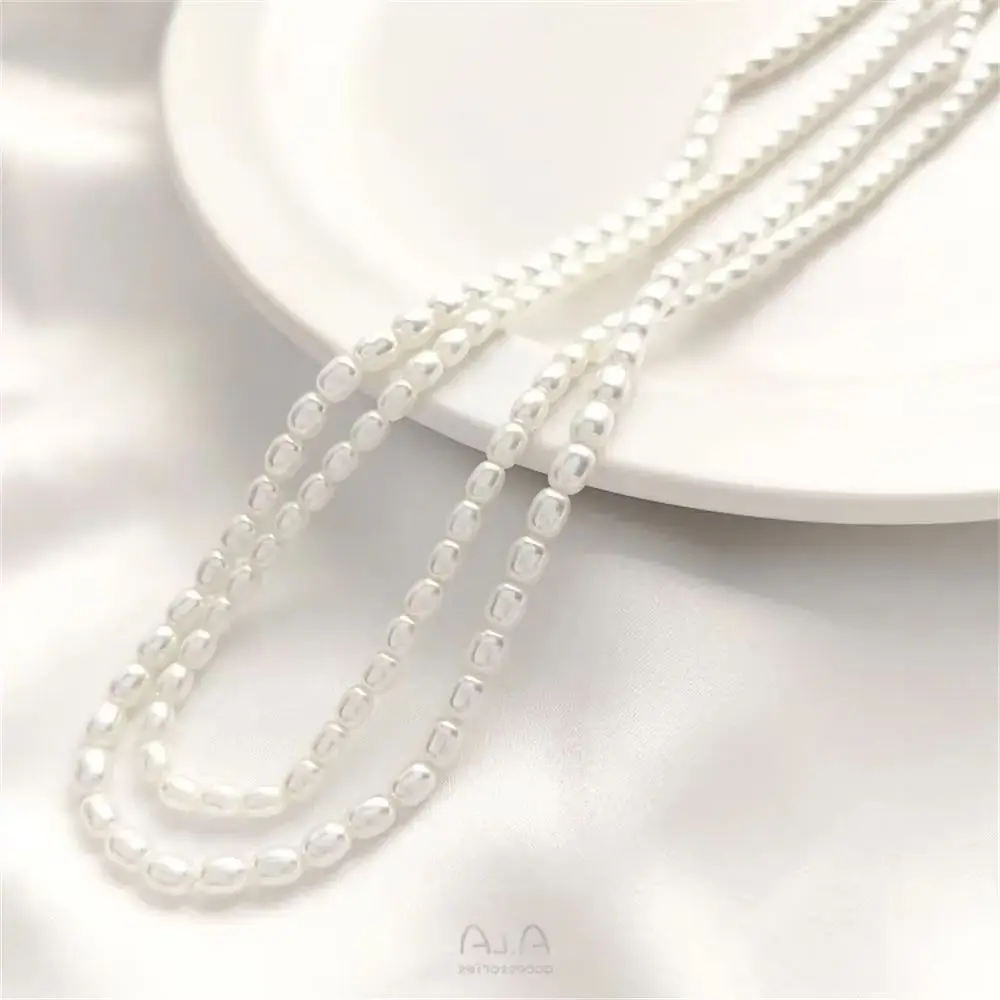 

Natural Pearl Shell Imitation Small Rice Bead Loose Shaped Bead DIY Bracelet Necklace Jewelry Accessories