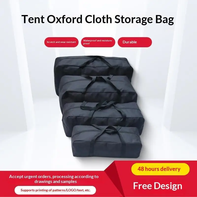 Waterproof Heavy Duty Tent Storage Bag Oxford Fabric Scratch Resistant Portable Organizer for Family Camping Outdoor Use