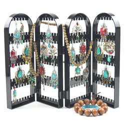 Black Jewelry Earring Display Organizer Rack Jewelry Necklace Bracelet Holder Ear Stud Display