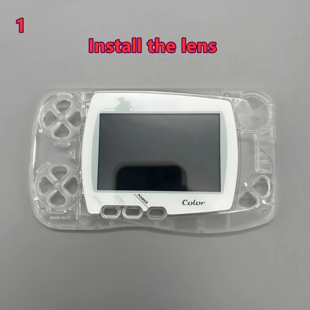 IPS LCD Screen DIY Kit Backlight Brightness For Bandai Wonder Swan Color WSC Game Console. No need to cut the shell view 5
