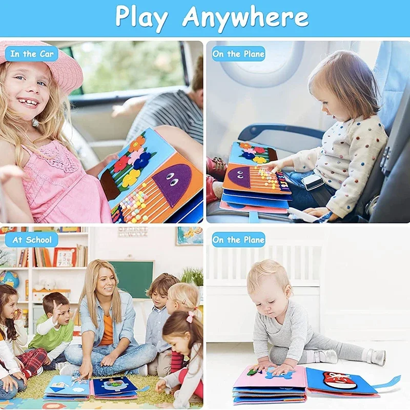 Montessori 3D puzzle busy board quiet travel puzzle toys suitable for children sensory preschool learning fine motor toys