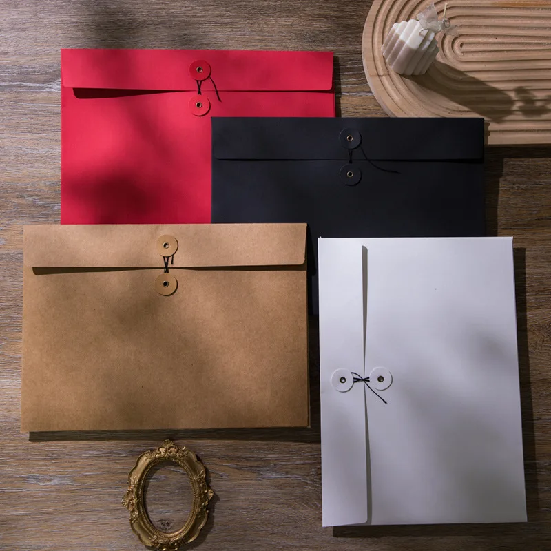 

20pcs 32x23cm A4 Envelopes Kraft 250g Paper for Cash Banknote Change Storage Packaging Box Business Document Sealed Bag Seed