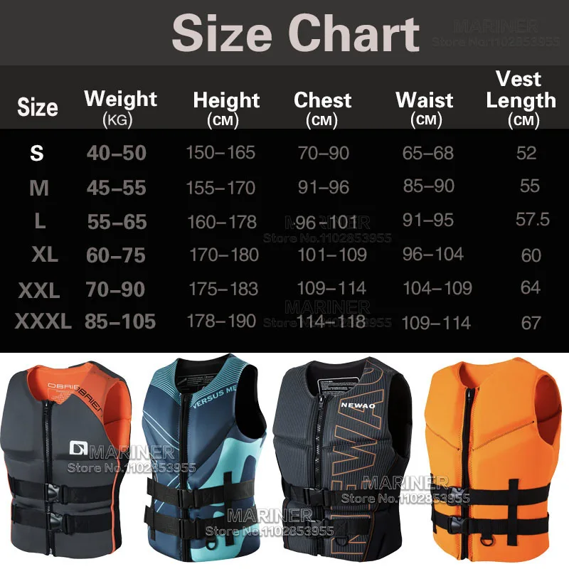 Life Jacket for Adults Kayak KiteSurf Jet Ski Life Vest Motorboats Raft Rescue Swim Drifting Boat Wakeboard Fishing Life Jackets