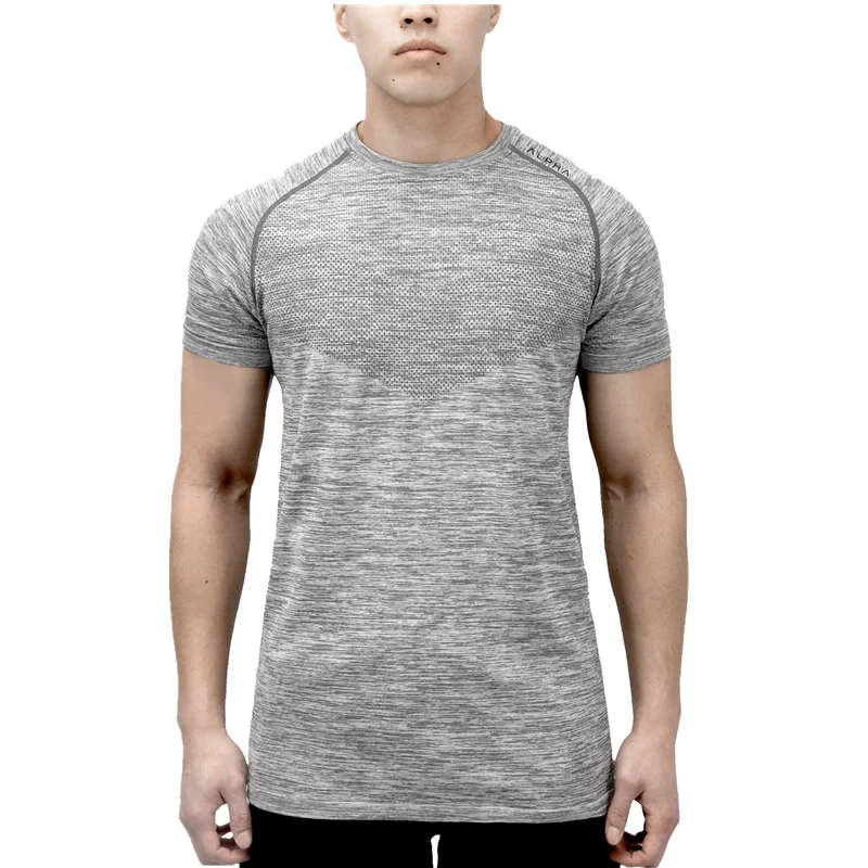 

Men Short Sleeve T Shirts Quick Dry Elasticity Shirt for Men Workout Fitness Casual Bodybuilding Athletic Gym Training Shirts