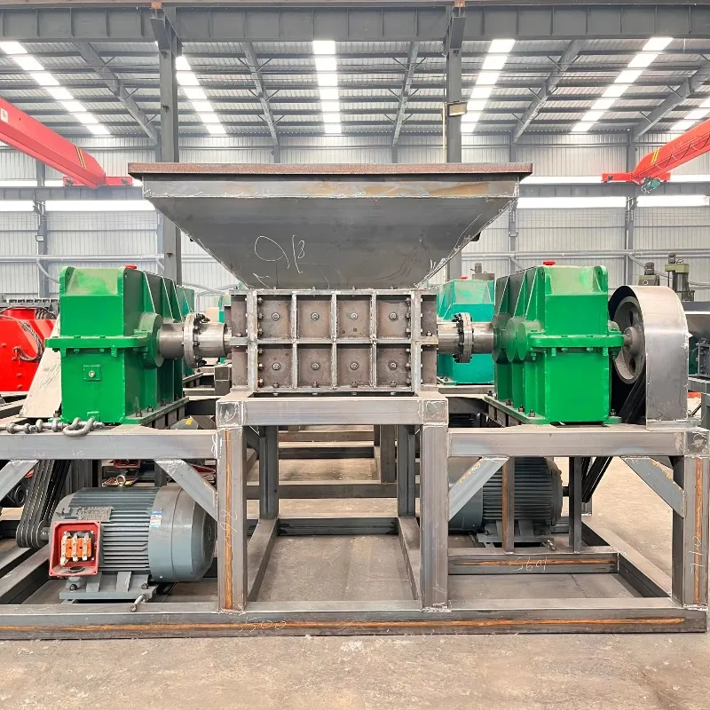 Customized Industrial Double Shaft Automatic Waste Shredder With Motor For Plastic Metal Wood Mixed Material Shredding Machine