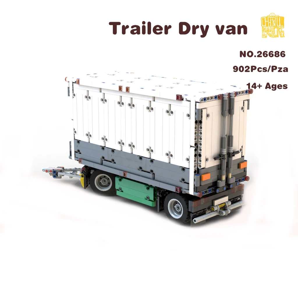 

MOC-26686 Trailer Dry van for 42078 Model With PDF Drawings Building Blocks Bricks DIY Birthday Christmas Gifts