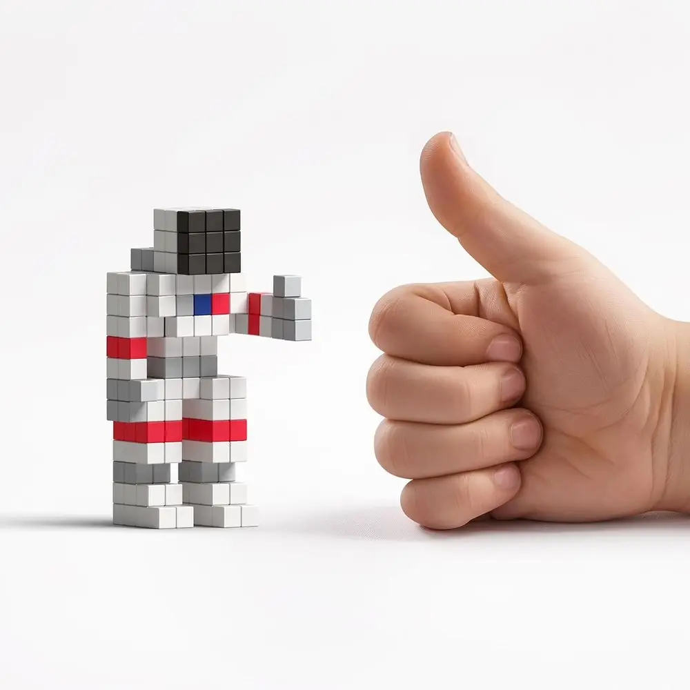 NASA-Inspired Pixel Art Magnetic Building Blocks - Creativity Toy for Ages 6+ with Free App & 5/16 Cubes