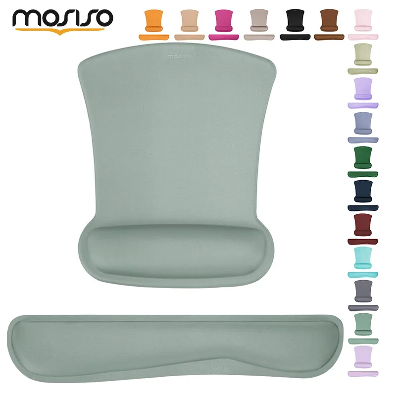 

Wrist Rest Support for Mouse Pad & Keyboard Set Ergonomic Mousepad Non-Slip Base Home/Office Pain Relief & Easy Typing Cushion