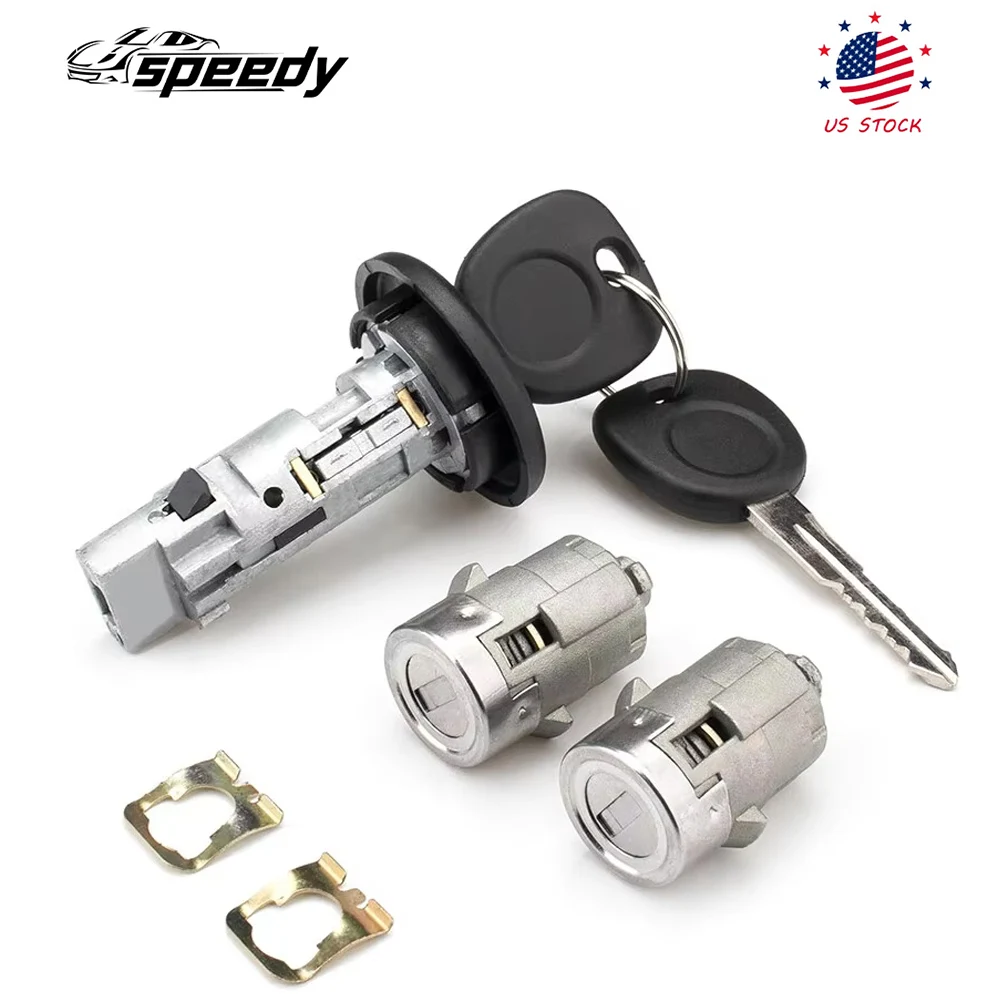 

707835 706592 for 2003-2007 Chevrolet Ignition Key Switch Cylinder Kit & 2 Keys and Door Locks 15298923 15298924