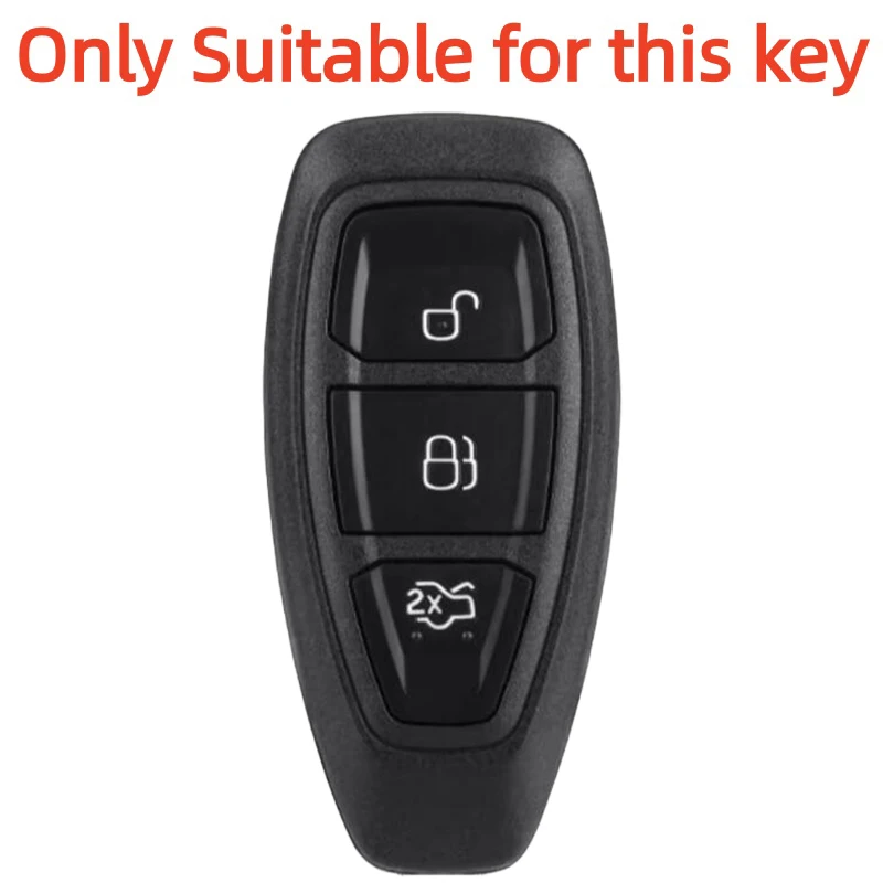 Car Key Pack for Ford ST Line Fiesta Focus Mondeo Ecosport Kuga Puma Edge Escape Metallic Silicone Car Key Fob Case Accessories