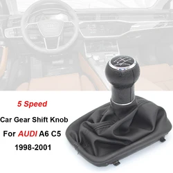 5 Speed For Audi A6 C5 A4 B5 A8 D2 1998 1999 2000 2001 Car Gear Shift Knob Lever Stick Gaiter Boot Kit Cover Auto Accessories