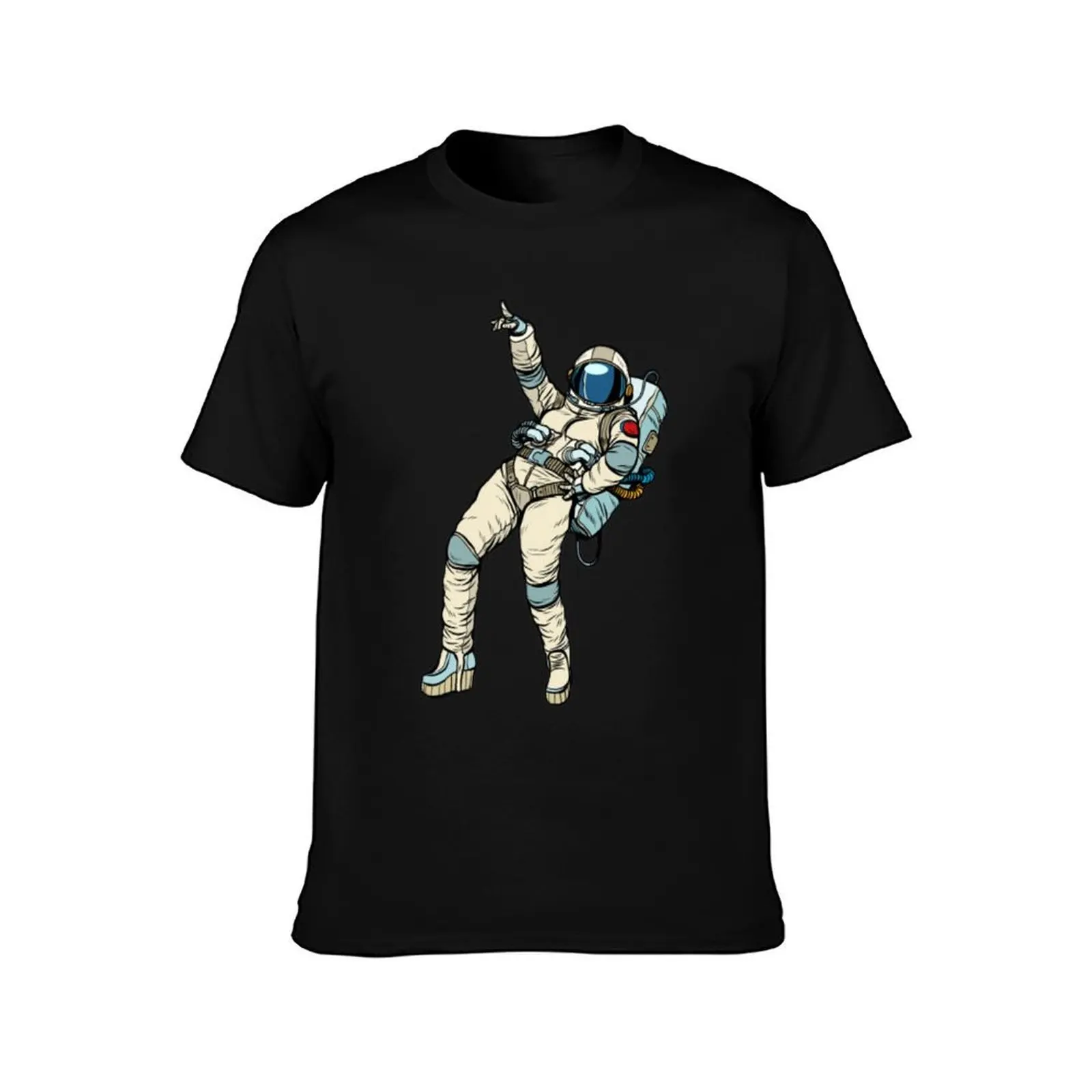 space disco space man dancing disco T-Shirt Relaxed Fit Casual Short Sleeve Top